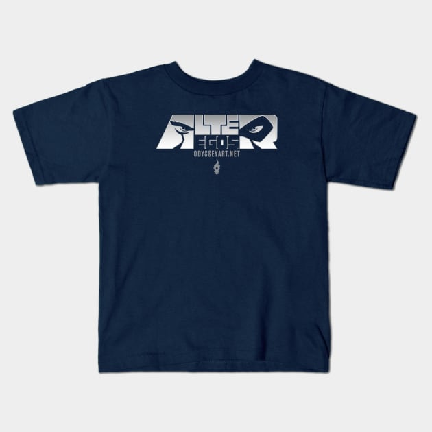 Alter-Egos Series Logo (Dark) Kids T-Shirt by artofbriancroll